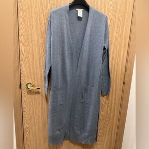 New Matty M Bluish Gray Long Cardigan Sweater Women’s M